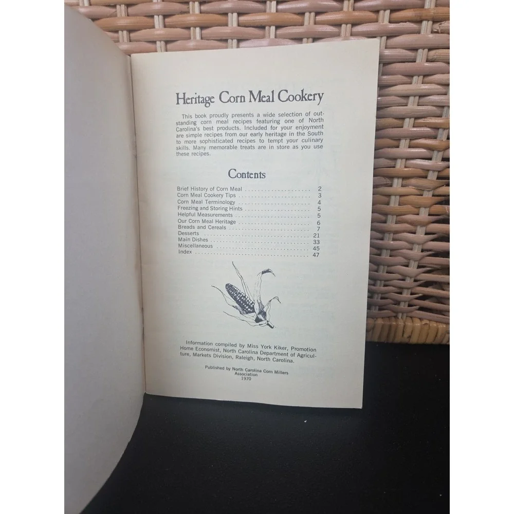 Heritage Corn‎ Meal Cookery cook book Raleigh NC North Carolina Yates Mill